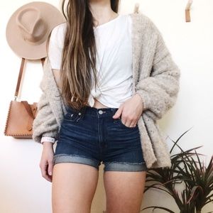 MADEWELL | high rise denim shorts